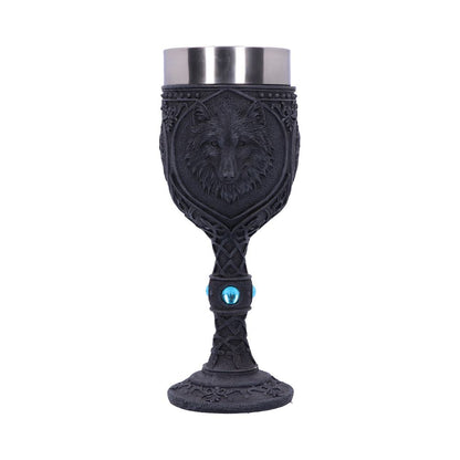 Night Wolf Black Gothic Animal Goblet 19.5cm 1