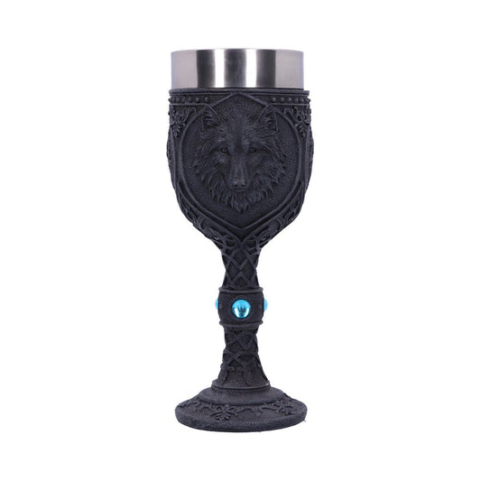 Night Wolf Black Gothic Animal Goblet 19.5cm 1