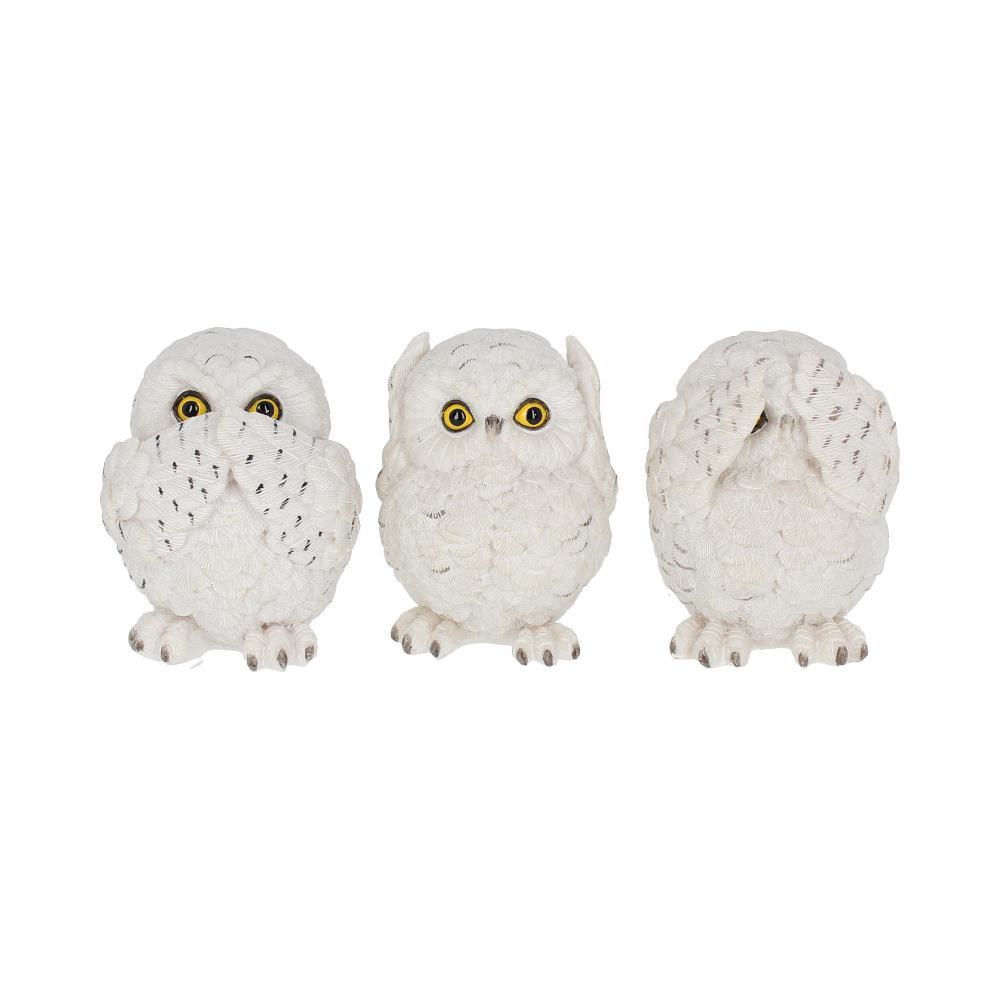 Three Wise Owls Resin Figurines 8cm 1