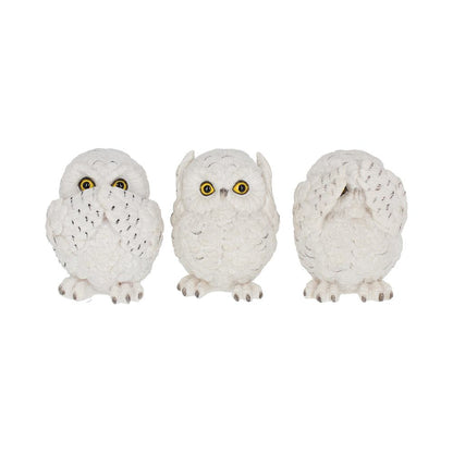 Three Wise Owls Resin Figurines 8cm 1