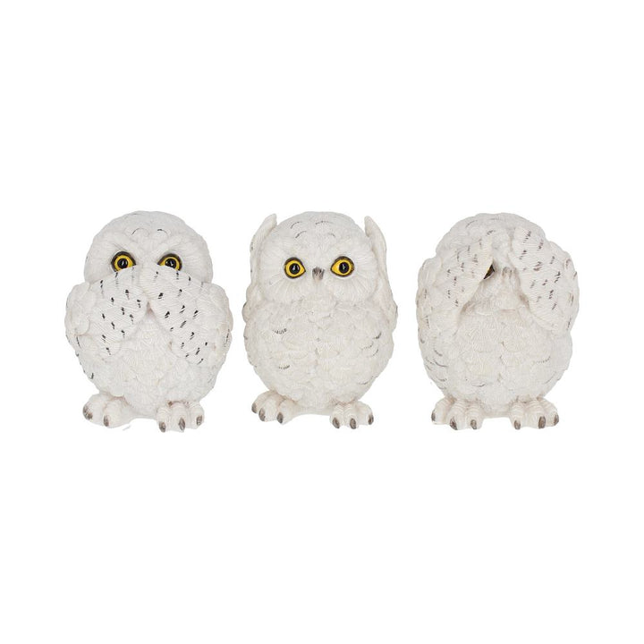 Three Wise Owls Resin Figurines 8cm 1