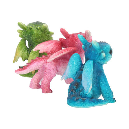 Set of 3 Tiny Dragons Figurines 6.5cm 5