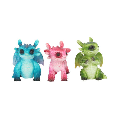 Set of 3 Tiny Dragons Figurines 6.5cm 1