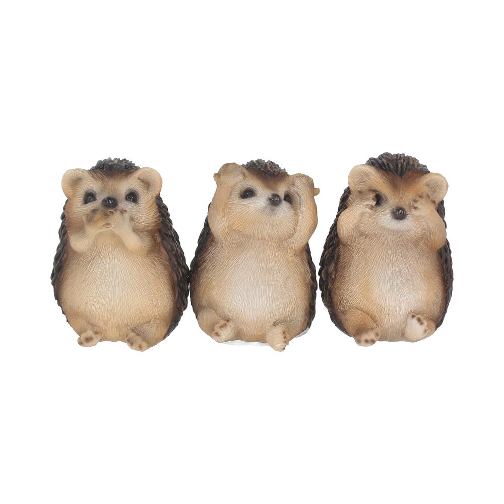 Three Wise Hedgehog Figurines Hedgehogs 9cm 1