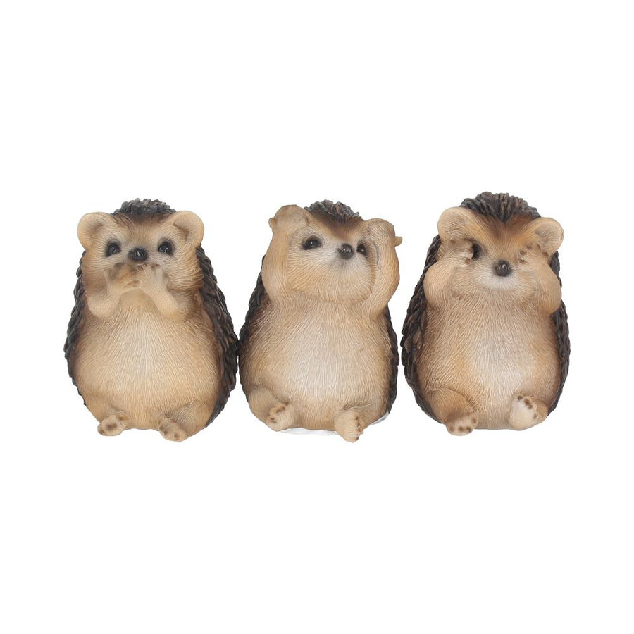 Three Wise Hedgehog Figurines Hedgehogs 9cm 1