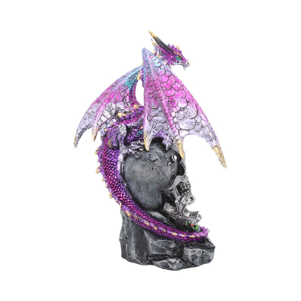 Loyal Defender Figurine Fantasy Gothic Dragon and Skull Ornament 22.5cm 5