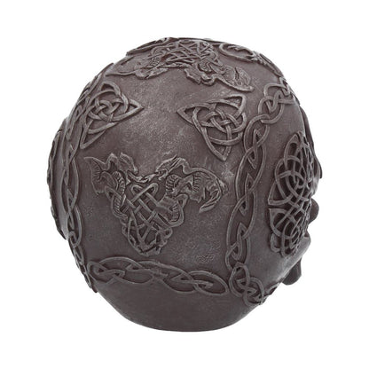 Celtic Iron Skull 16cm Polyresin Statue 5