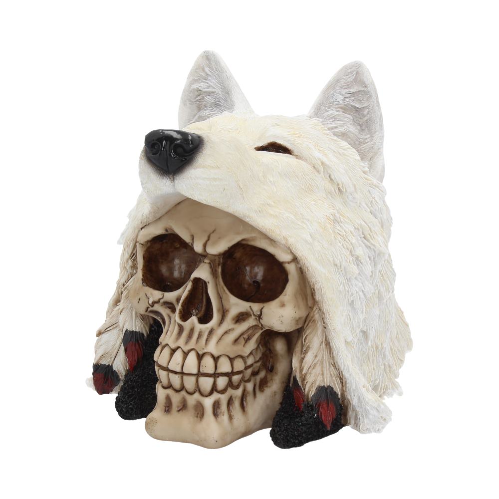 Night Wolf Skull 15.6cm Resin Figure 2