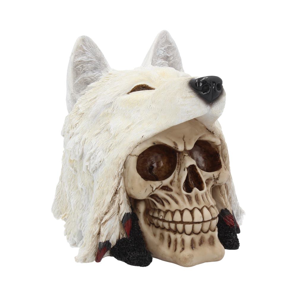 Night Wolf Skull 15.6cm Resin Figure 1