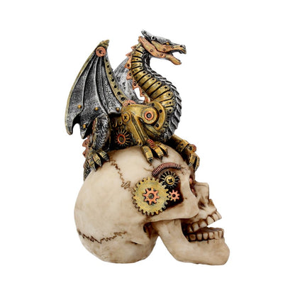 Dragons Grasp Steampunk Skull and Dragon 18.5cm 5