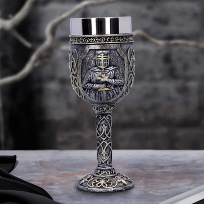 Armoured Medieval Knight Soldier Goblet 19cm 7