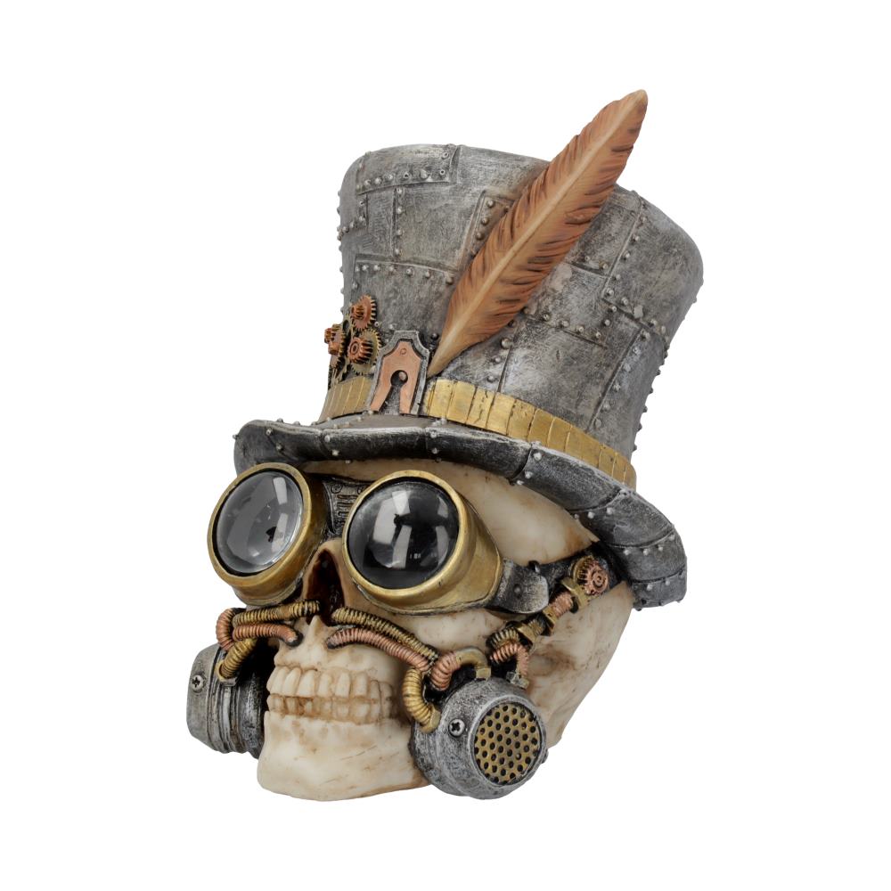 Count Archibald Steampunk Top Hat Skull 19.5cm 2