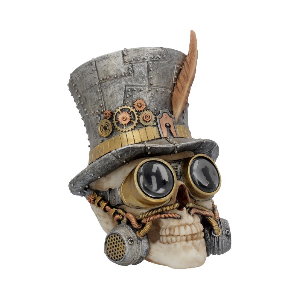 Count Archibald Steampunk Top Hat Skull 19.5cm 1