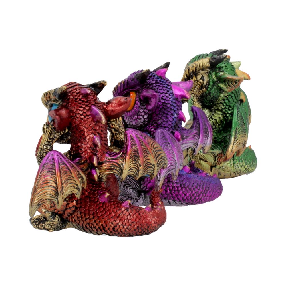 Three Wiselings Figurines Dragon Dragonling Ornaments 8.5cm 3