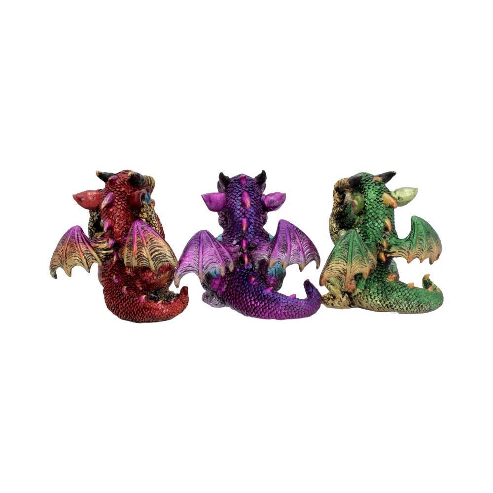 Three Wiselings Figurines Dragon Dragonling Ornaments 8.5cm 4