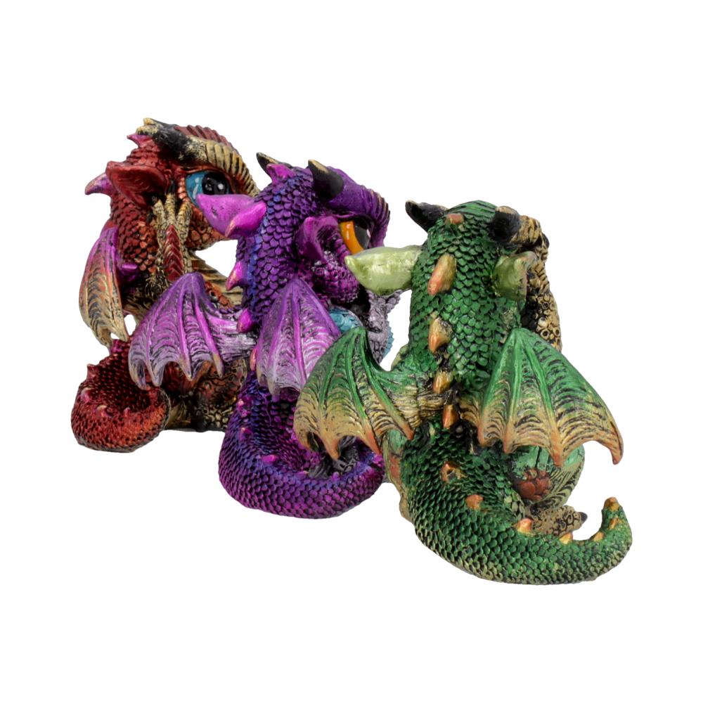 Three Wiselings Figurines Dragon Dragonling Ornaments 8.5cm 5