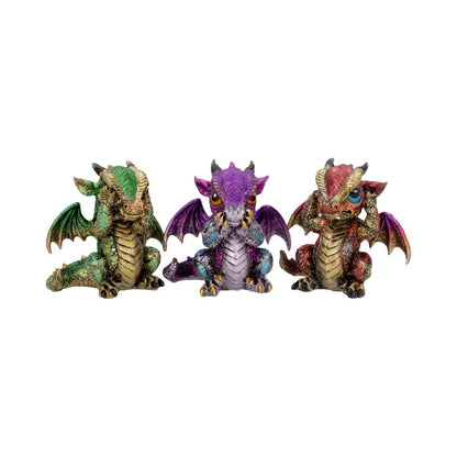 Three Wiselings Figurines Dragon Dragonling Ornaments 8.5cm 1