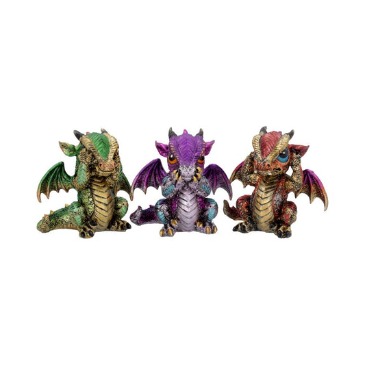 Three Wiselings Figurines Dragon Dragonling Ornaments 8.5cm 1