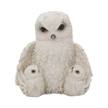 Feathered Family Beautiful Snowy Owl Trio 21.5cm 1
