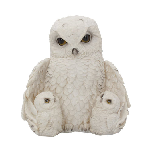 Feathered Family Beautiful Snowy Owl Trio 21.5cm 1