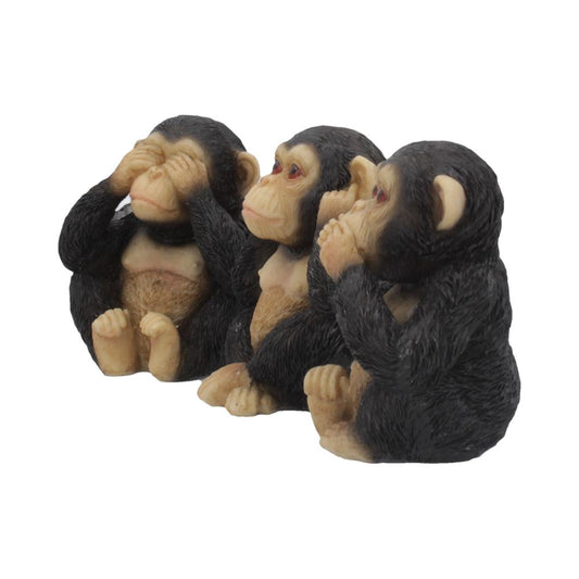 Three Wise Chimps 8cm Resin Display Statue 2