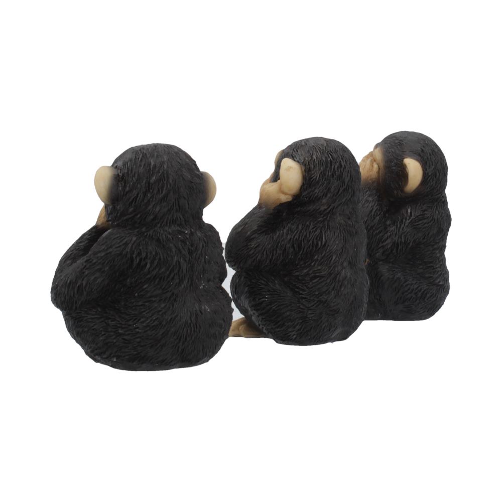 Three Wise Chimps 8cm Resin Display Statue 3