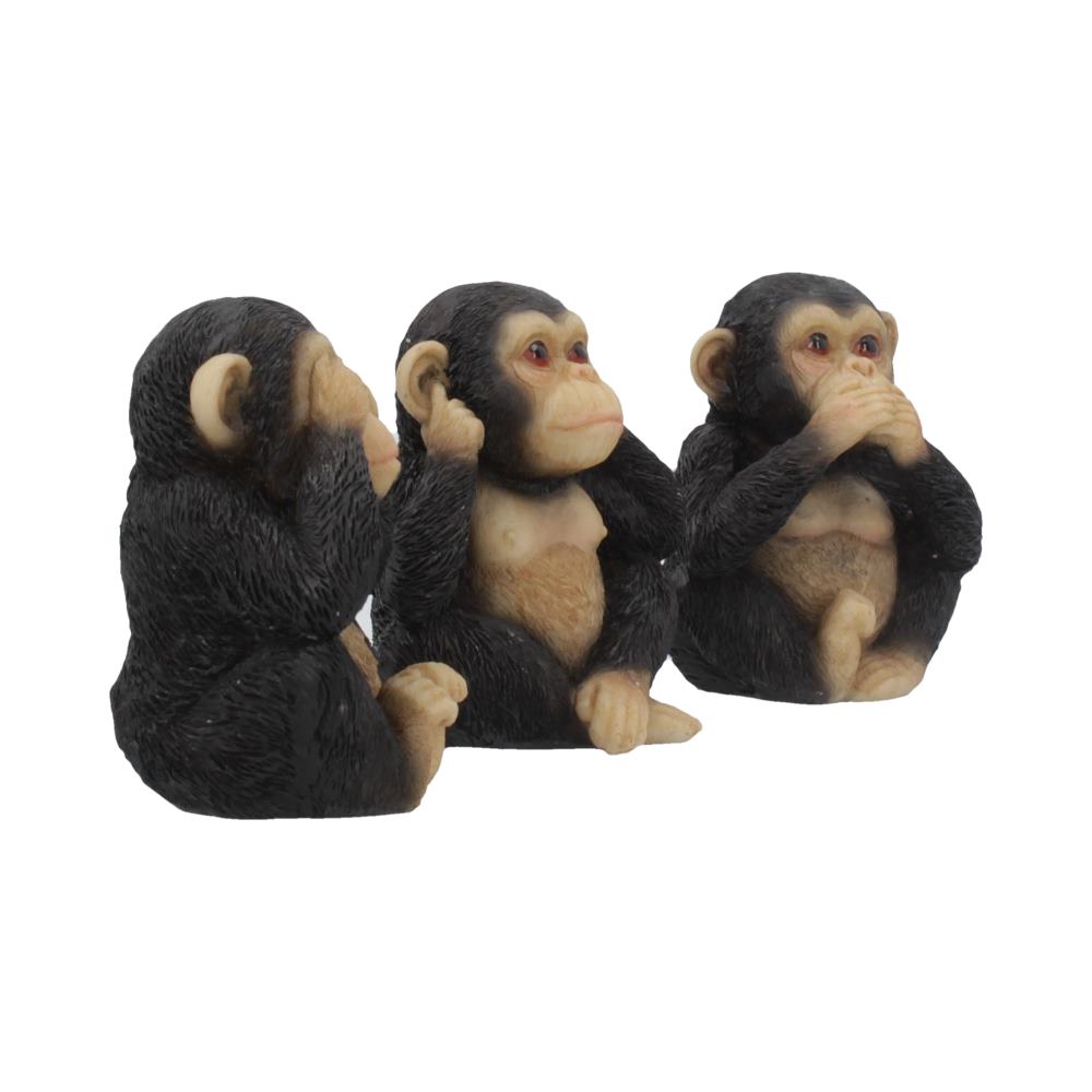 Three Wise Chimps 8cm Resin Display Statue 6