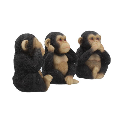 Three Wise Chimps 8cm Resin Display Statue 6