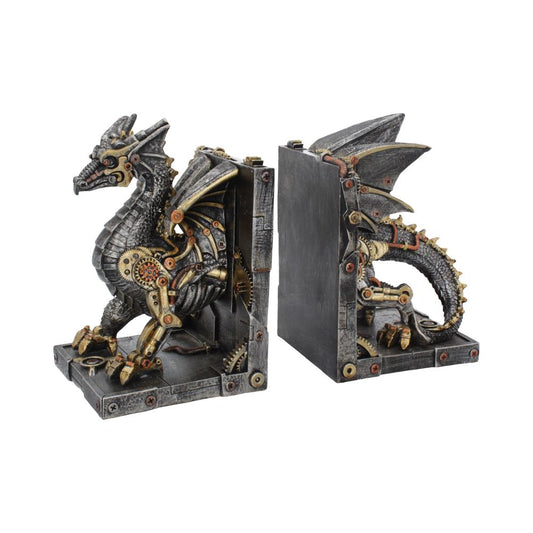 Dracus Machina Steampunk Dragon Bookends 27cm 1