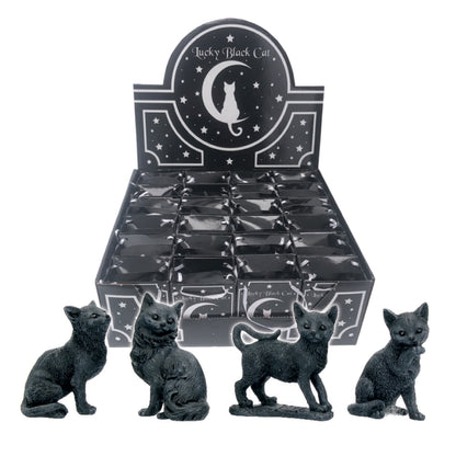 Adorable Lucky Black Cats 9cm Figures Display of 24 1