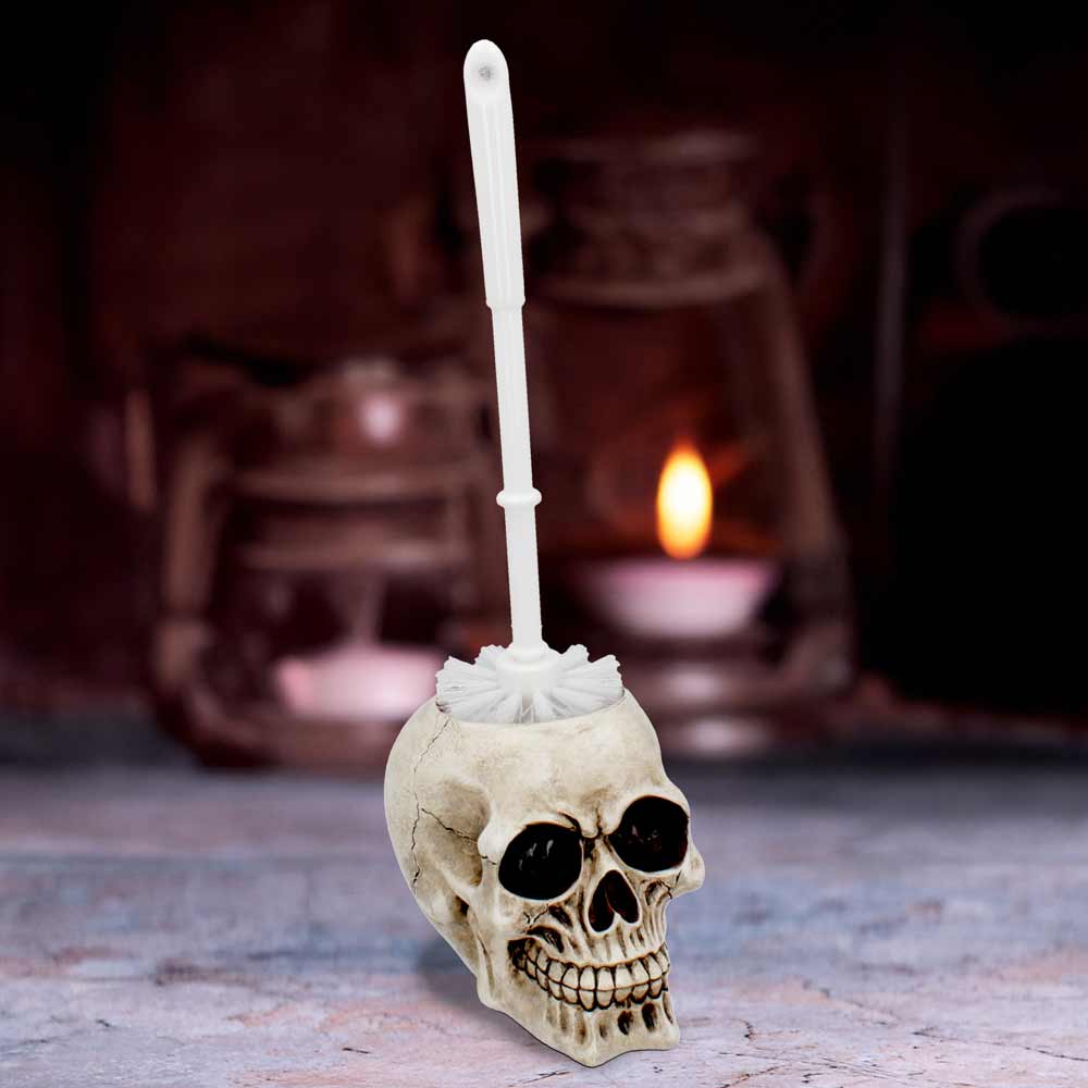 Brush with Death Skull Toilet Holder 16.4cm 7