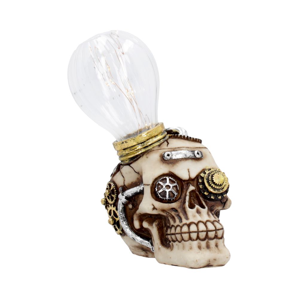 Bright Idea Light up Steampunk Skull Ornament 17cm 1