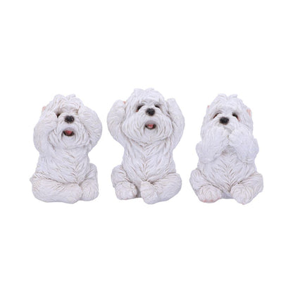 Three Wise Westies 8cm Resin Figures 1