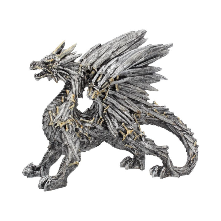 Swordwing Silver Dragon Sword Blade Figurine Small 20.5cm