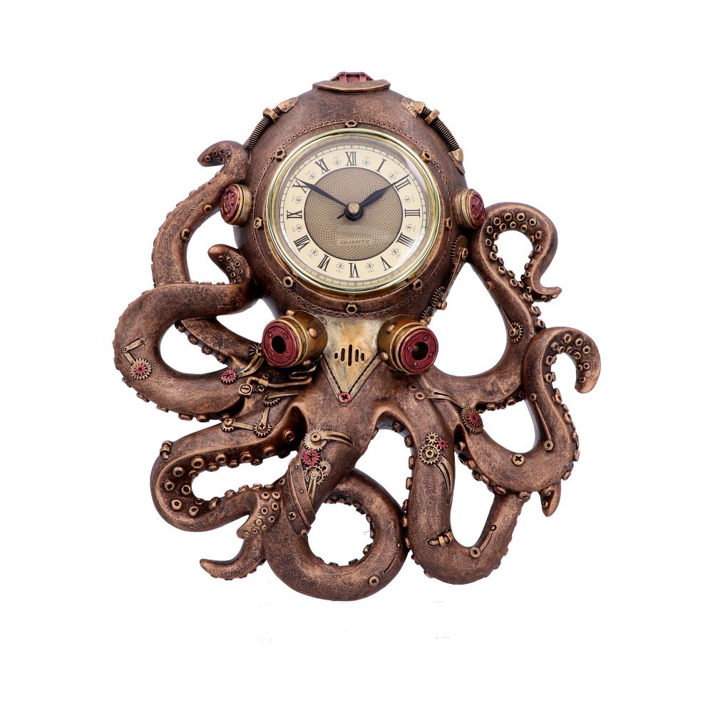 Octoclock Steampunk Octopus Squid Wall Clock 26cm