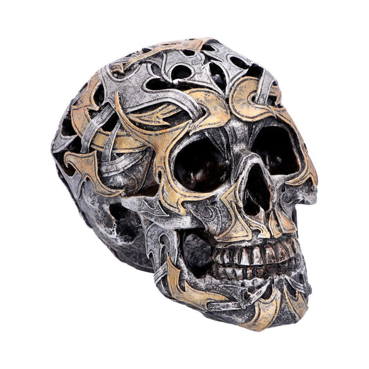 Tribal Traditions Small Metallic Skull Ornament 1