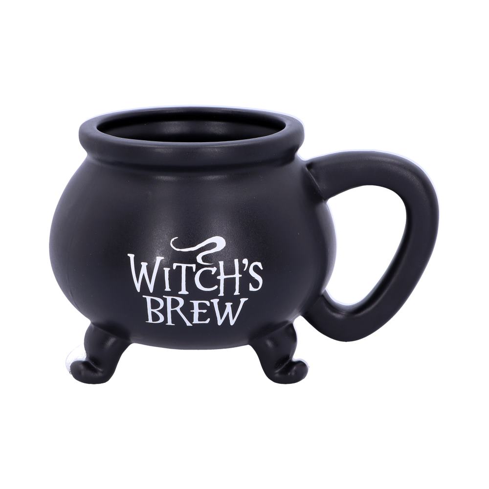 Smooth Black Witchs Brew Cauldron Mug 13.5cm