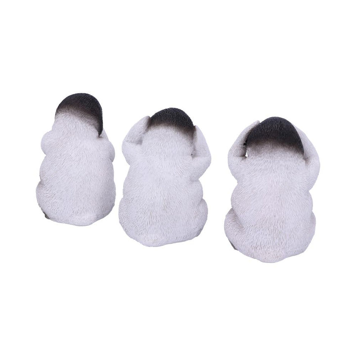 See No Hear Speak Evil Emperor Penguin Chick Figurines Three Wise Penguins 8.7cm