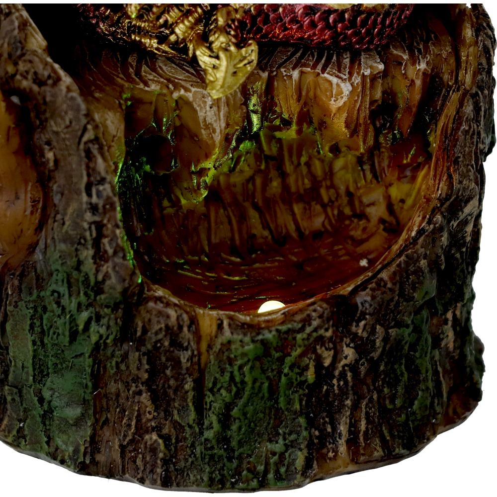 Arboreal Hatchling Red Dragon in Tree Trunk Light Up Figurine 10.8cm 6
