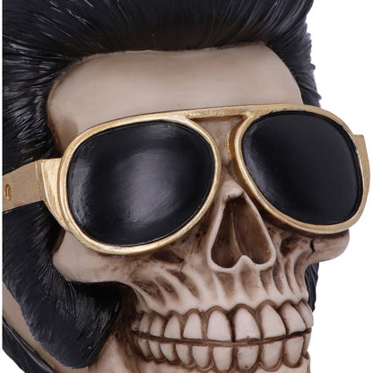 Uh Huh The King Elvis Skull Figurine 17cm 5