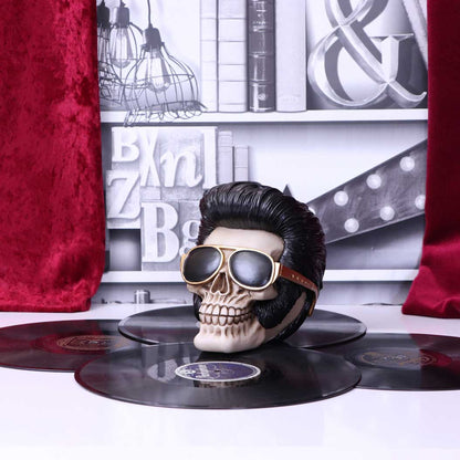 Uh Huh The King Elvis Skull Figurine 17cm 7
