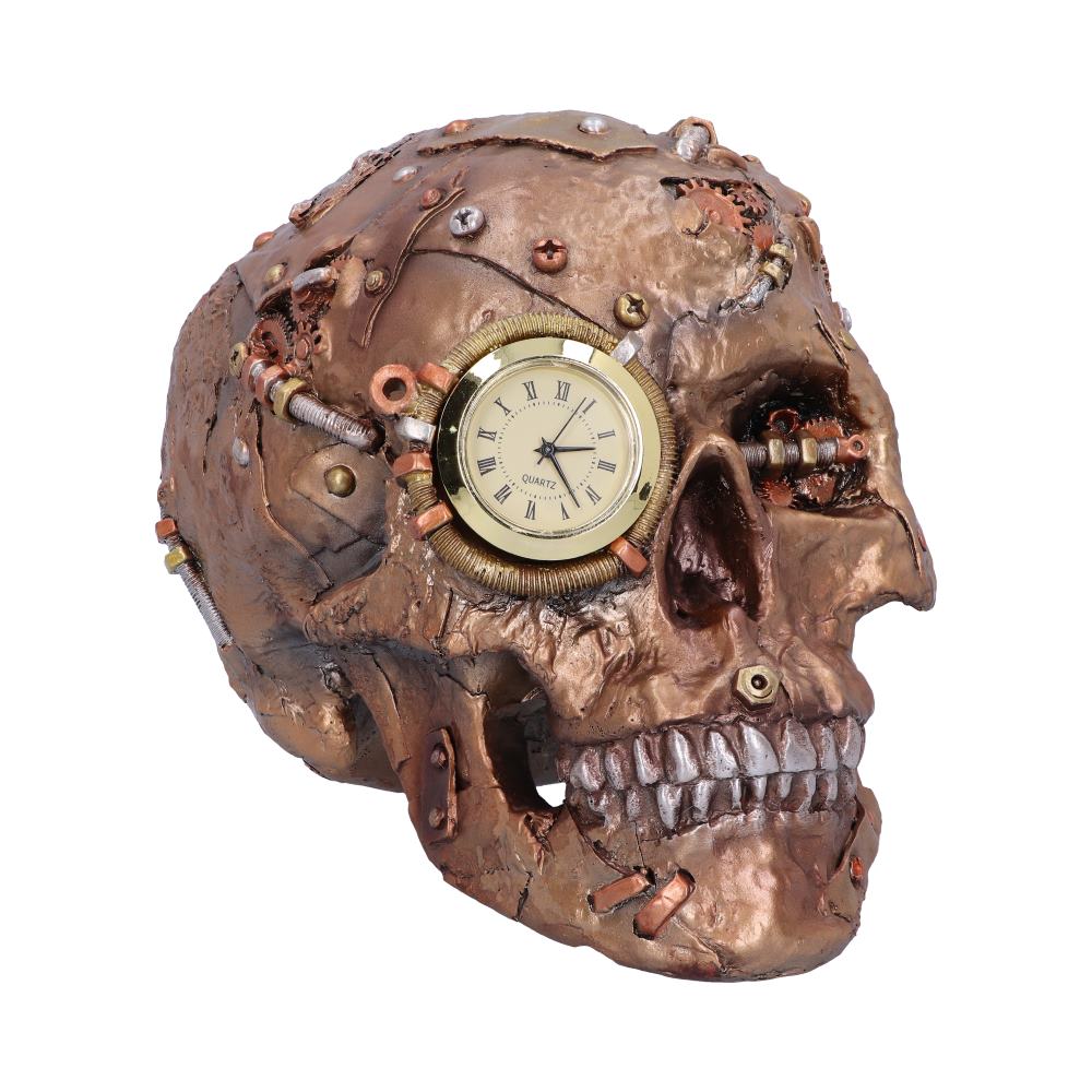 Bronze Scrapped Skull Steampunk Scrap Skeleton Figurine 19cm 1
