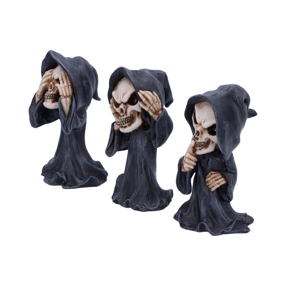 Three Wise Reapers 11cm See No Hear Speak Evil Cartoon Grim 2