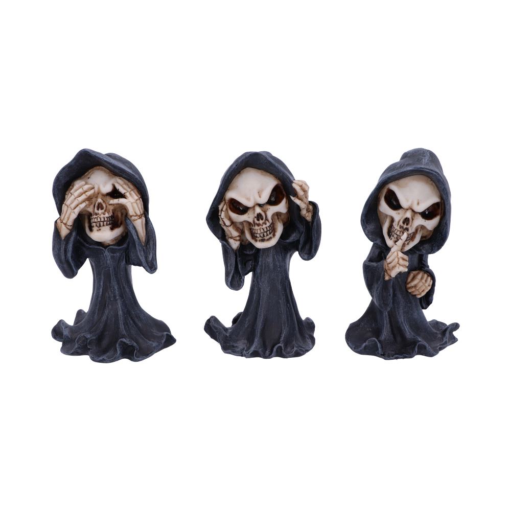 Three Wise Reapers 11cm See No Hear Speak Evil Cartoon Grim 1