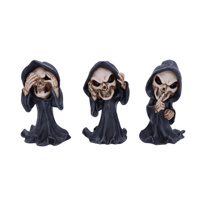 Three Wise Reapers 11cm See No Hear Speak Evil Cartoon Grim 1
