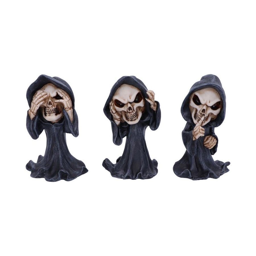 Three Wise Reapers 11cm See No Hear Speak Evil Cartoon Grim 1