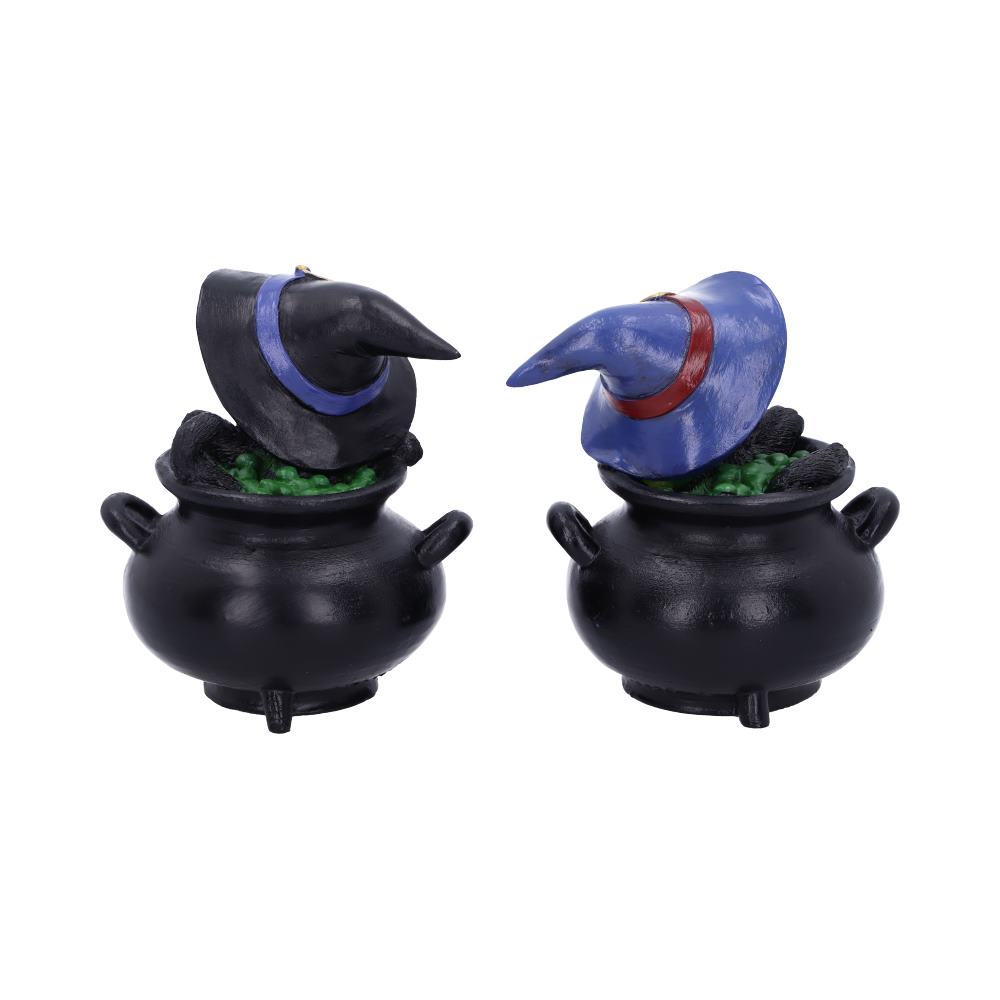 Hubble and Bubble Witches Familiar Black Cat Cauldron Figurines 8cm 4