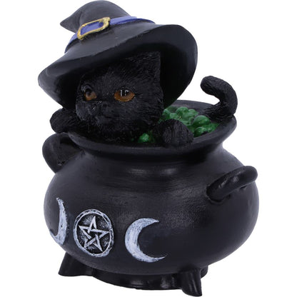 Hubble and Bubble Witches Familiar Black Cat Cauldron Figurines 8cm 5