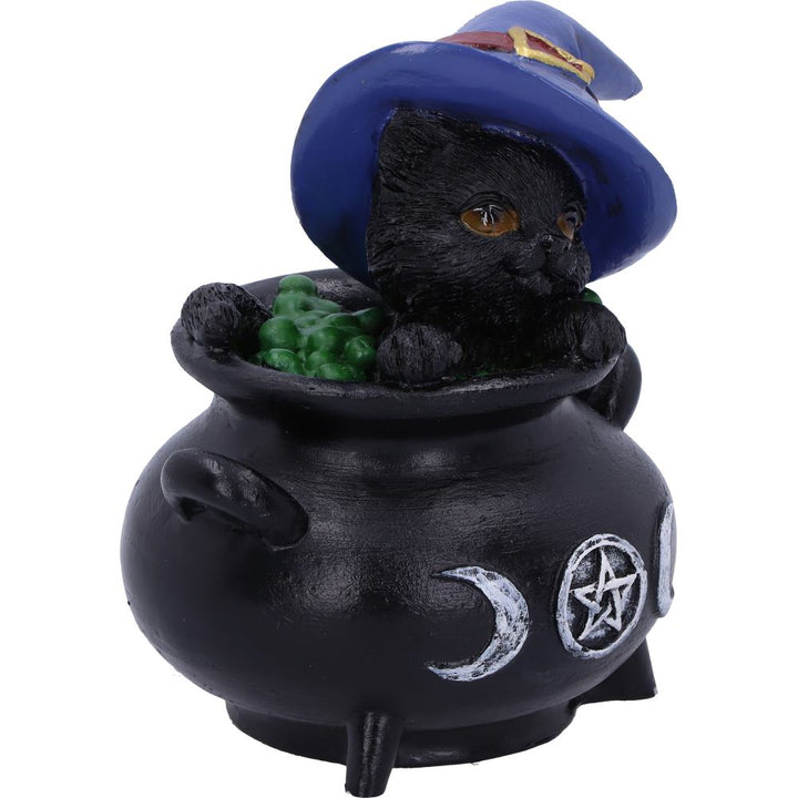 Hubble and Bubble Witches Familiar Black Cat Cauldron Figurines 8cm 6