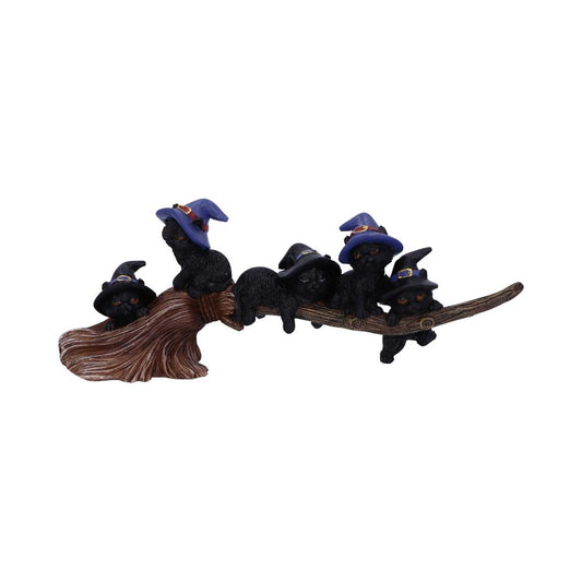 Purrfect Broomstick Witches Familiar Black Cats and Figurine 27.5cm 1